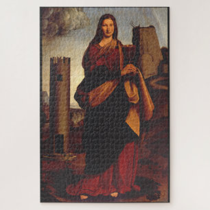 Puzzle Arte gráfico de icono sagrado de Santa Bárbara