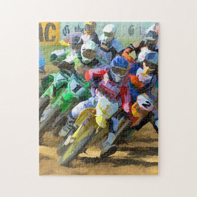 Puzzle Arte gráfico de Motocross Race (Vertical)