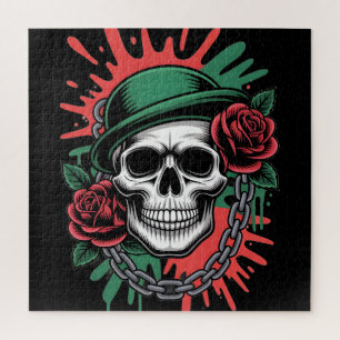 Puzzle Arte Gráfico Transgresor: Cráneo con Sombrero Bowl