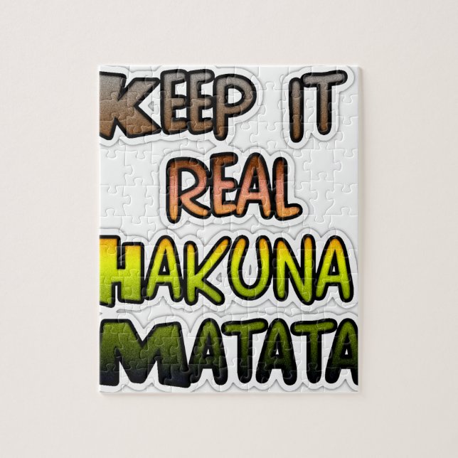 Puzzle Arte inspirador "Keep It Real Hakuna Matata" (Vertical)
