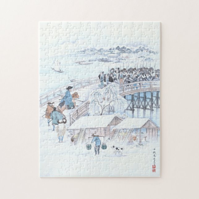 Puzzle Arte japonés de 47 Ronin en el puente Ryogoku (Vertical)