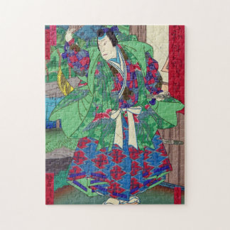 Puzzle Arte japonés - samurai en la demostración de