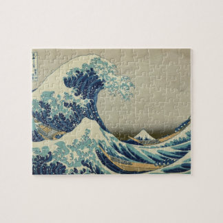 Puzzle Arte japonés vintage, la gran ola de Hokusai