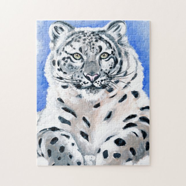 Puzzle Arte Leopardo de la nieve (Vertical)