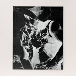 Puzzle Arte Masculino Masculino Moderno De Cowboy Negro Y