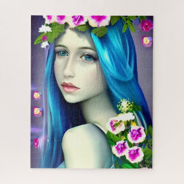 Puzzle Arte místico | Hermosa hada azul