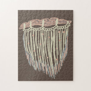 Puzzle Arte moderno boho orgánico macramé Doodles