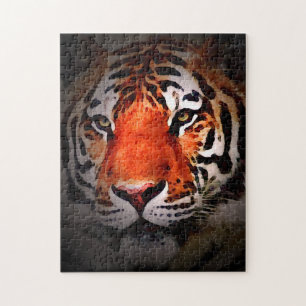 Puzzle Arte Motivacional Cara de Tigre