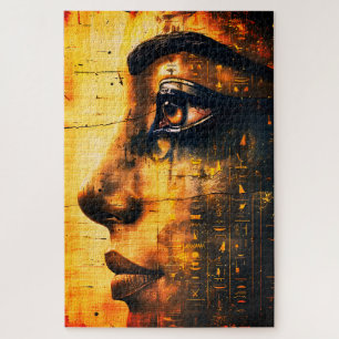Puzzle Arte mural del Faraón dorado egipcio – Historia an