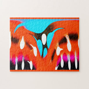 Puzzle Arte naranja divertido