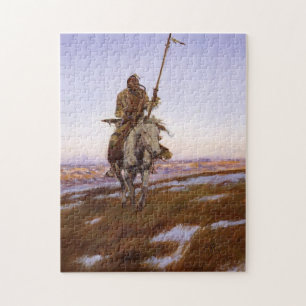 Puzzle Arte nativo americano del indio Cree Charles M Rus