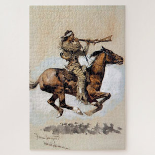 Puzzle Arte Occidental de Frederic Remington "Escupiendo