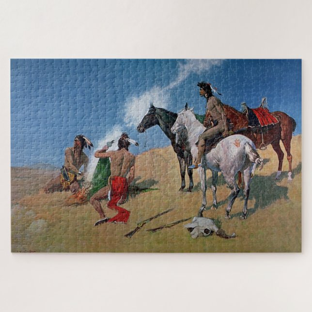 Puzzle Arte Occidental de Frederic Remington “Señales de  (Horizontal)
