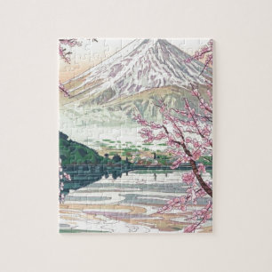 Puzzle Arte oriental fresco del cerezo de la primavera de