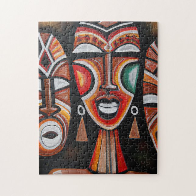 Puzzle Arte original de máscaras africanas (Vertical)