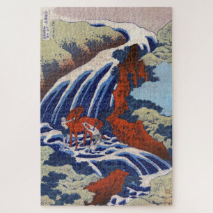 Puzzle Arte paisajístico de la cascada japonesa oriental