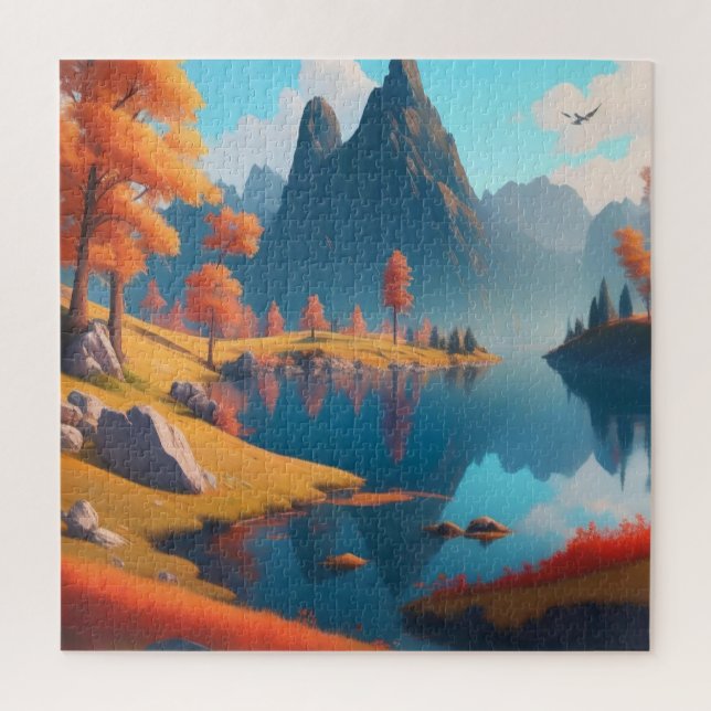 Puzzle Arte paisajístico otoñal (Vertical)