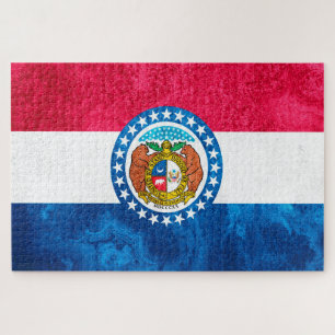 Puzzle Arte pop con bandera del estado de Misuri