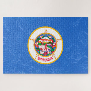 Puzzle Arte pop con bandera estatal de Minnesota