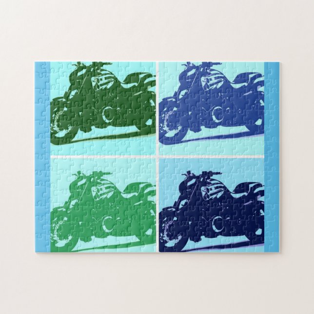 Puzzle Arte pop de motocicleta (Horizontal)