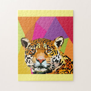 Puzzle Arte pop leopardo