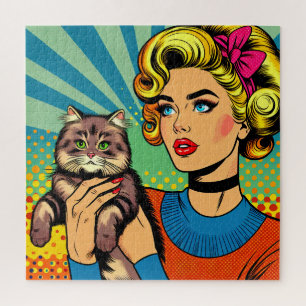 Puzzle Arte Pop Mujeres de Dibujos Animados Cómic Sosteni