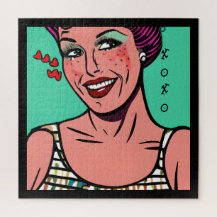 Puzzle Arte Pop Retro Precioso XOXO