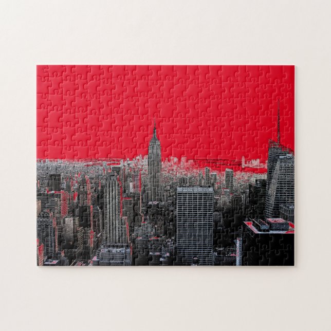 Puzzle Arte pop rojo Nueva York (Horizontal)
