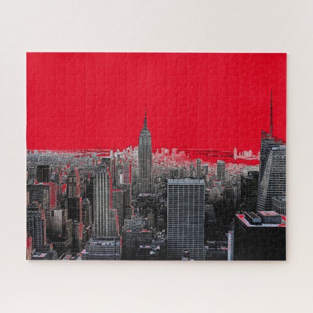 Puzzle Arte pop rojo Nueva York (Horizontal)