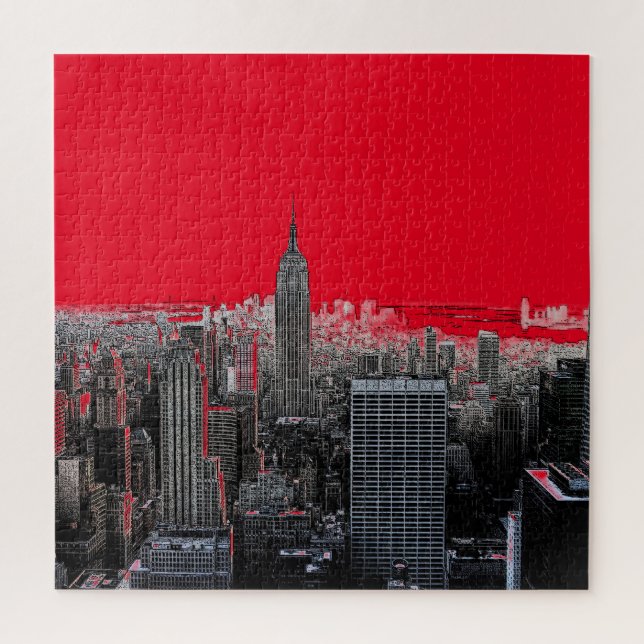 Puzzle Arte pop rojo Nueva York (Vertical)