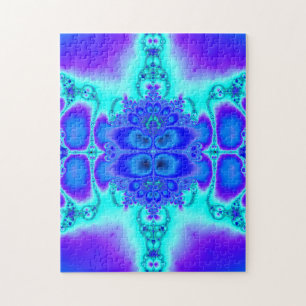 Puzzle Arte púrpura y azul del fractal