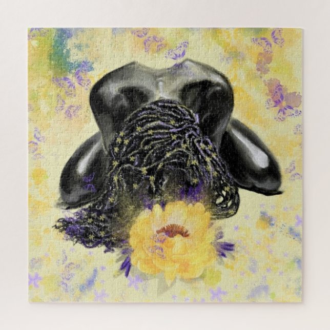 Puzzle Arte - Relájese y restaure - Mujeres y mariposas (Vertical)