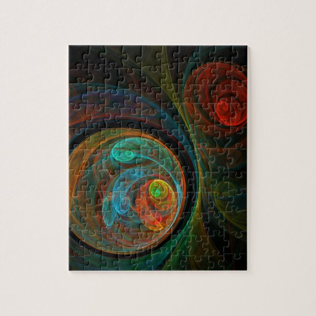 Puzzle Arte resumido azul de renacimiento (Vertical)