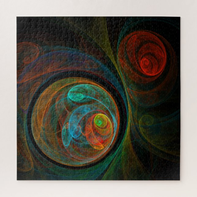 Puzzle Arte resumido azul de renacimiento (Vertical)