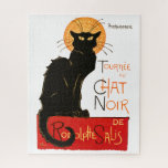 Puzzle Arte Steinlen Art Nouveau francés para gatos negro<br><div class="desc">Un hermoso gato negro vintage del artista francés Theophile Steinlen,  un poster clásico del cabaret de Chat Noir de Victoria en Montmartre en París,  Francia.</div>