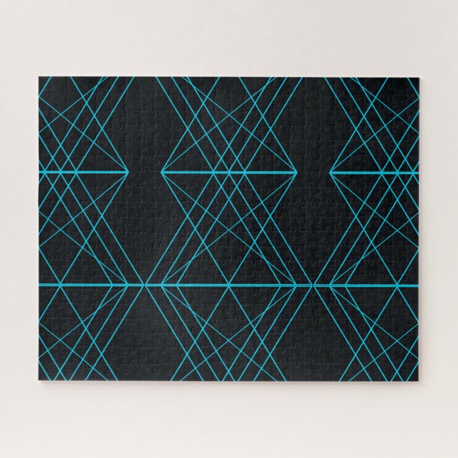 Puzzle Arte technologic azul, fresco, moderno, de moda de (Horizontal)