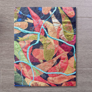 Puzzle Arte Textil de Peces Koi