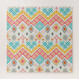 Puzzle Arte tribal: huella geométrica boho.