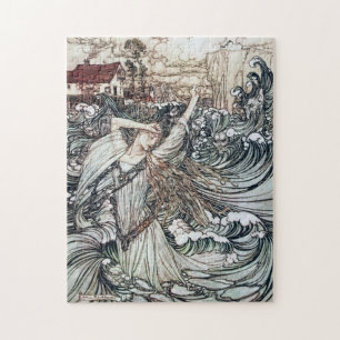 Puzzle Arte vintage de sirena de Arthur Rackham Undine