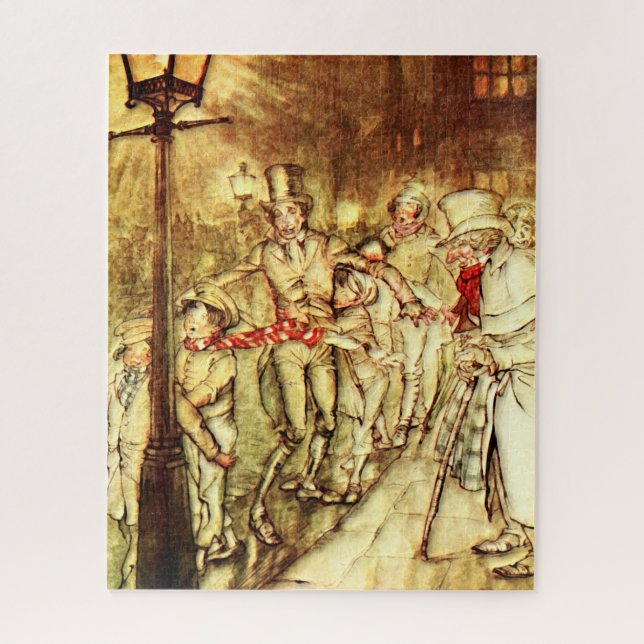 Puzzle Arthur Rackham - A Navidades Carol - Calle (Vertical)