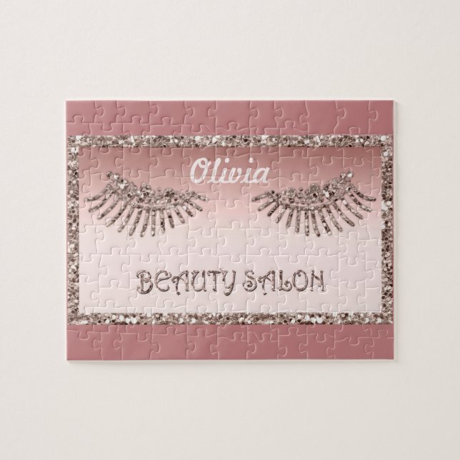 Puzzle Artista de maquillaje Ojos Lazas Purpurinas Dris S (Horizontal)