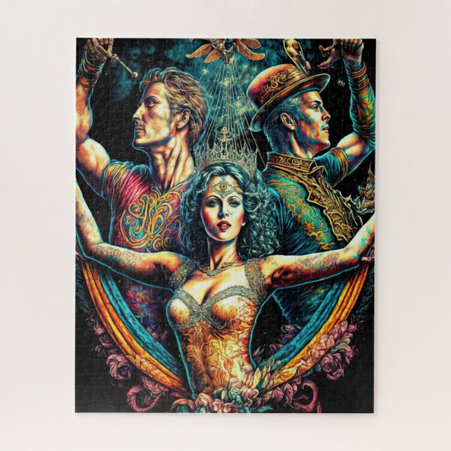 Puzzle Artistas del Circo Trapecio Perex Cirque Vaudevill (Vertical)
