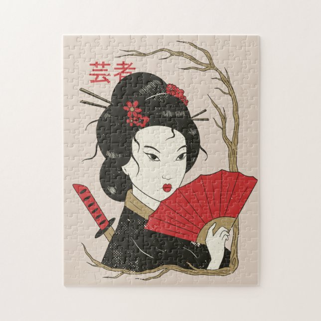 Puzzle Artistas japoneses de Geisha (Vertical)