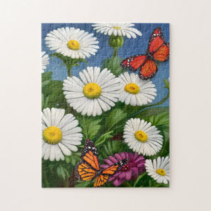 Puzzle Artsy Fun Daisies And Butterflies