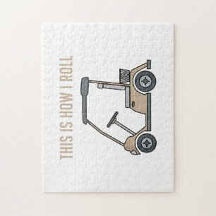 Puzzle Así es como ruedo Carrito de golf Golfistas divert