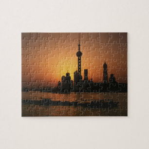 Puzzle ASIA, China, Shanghai Vista de la torre de televis