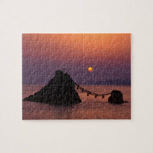 Puzzle Asia, Japón, Mie, Futamigaura al amanecer