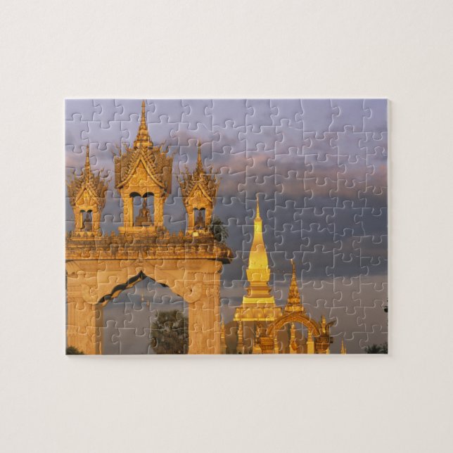 Puzzle Asia, Laos, Vientiane. Templo de That Luang. (Horizontal)