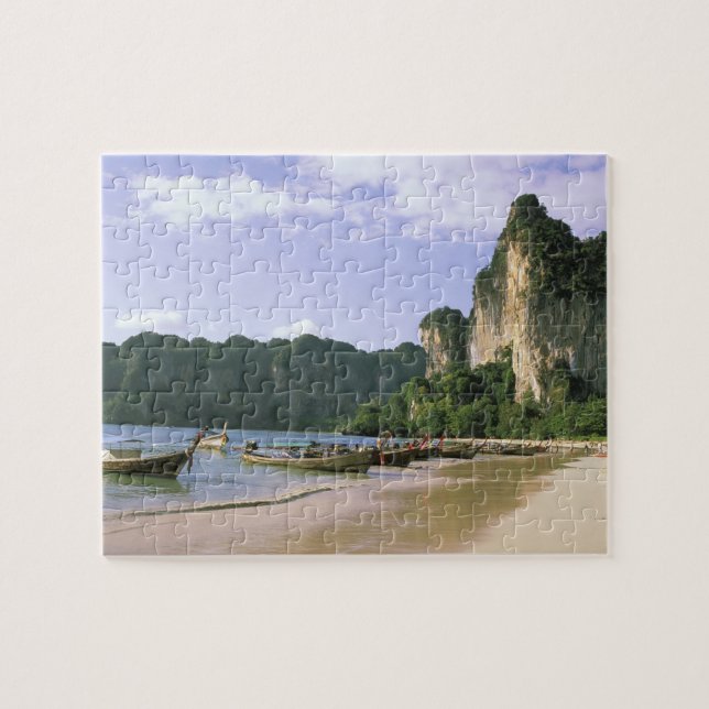 Puzzle Asia, Tailandia, Krabi. Playa West Railay, larga (Horizontal)