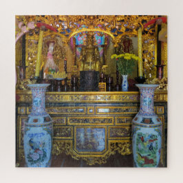 Puzzle asiático, vietnamita, arte, escultura, buddha,
